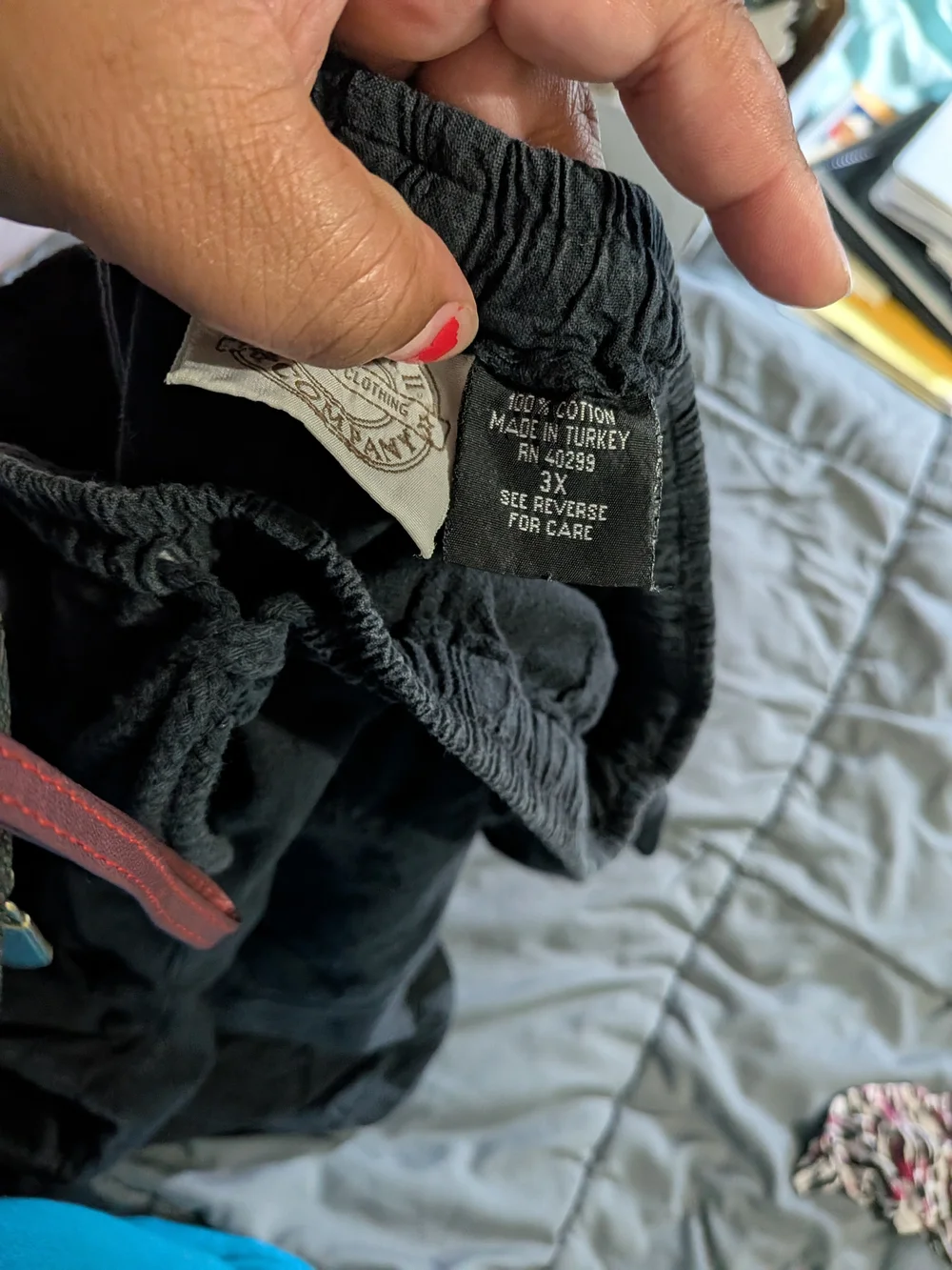 Black Kids Drawstring Bottoms